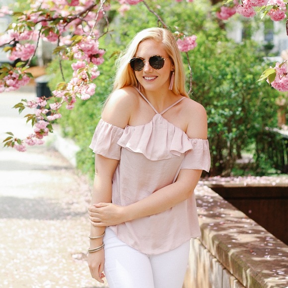 Criss Cross Blush Top - Picture 2 of 4